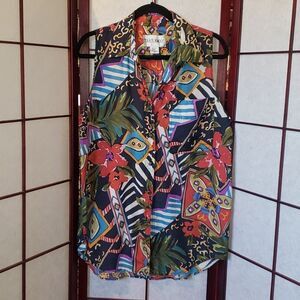 Take Away 100% Silk Button Down Top